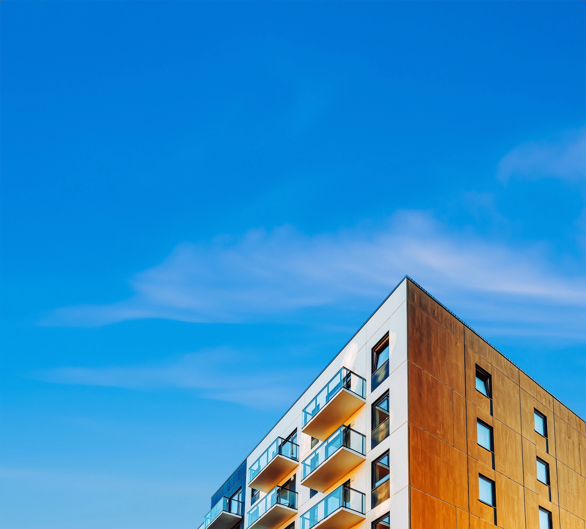 Apartment building with EV charging infrastructure